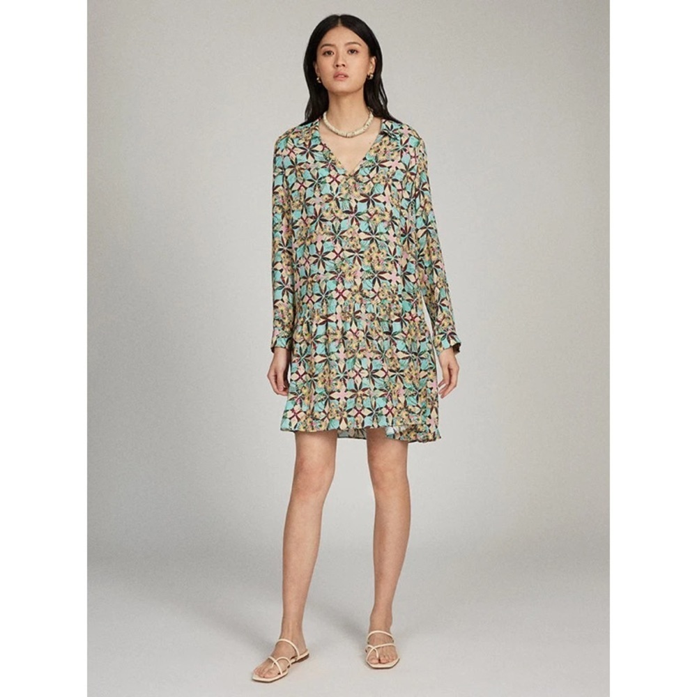 SALONI Jas B Dress In Flowering Tile - Picture 9 of 9